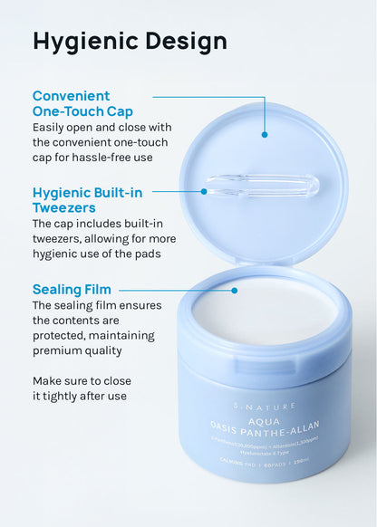 S.NATURE Aqua Oasis Panthe-Allan Calming Pad (60 Pads)