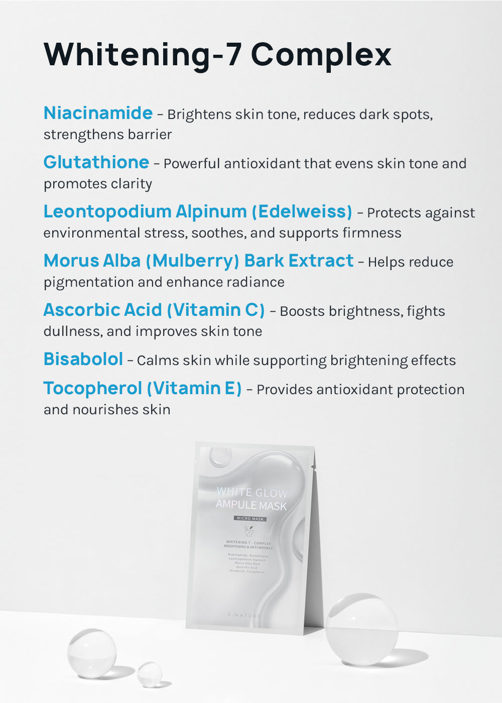 S.NATURE White Glow Ampule Mask