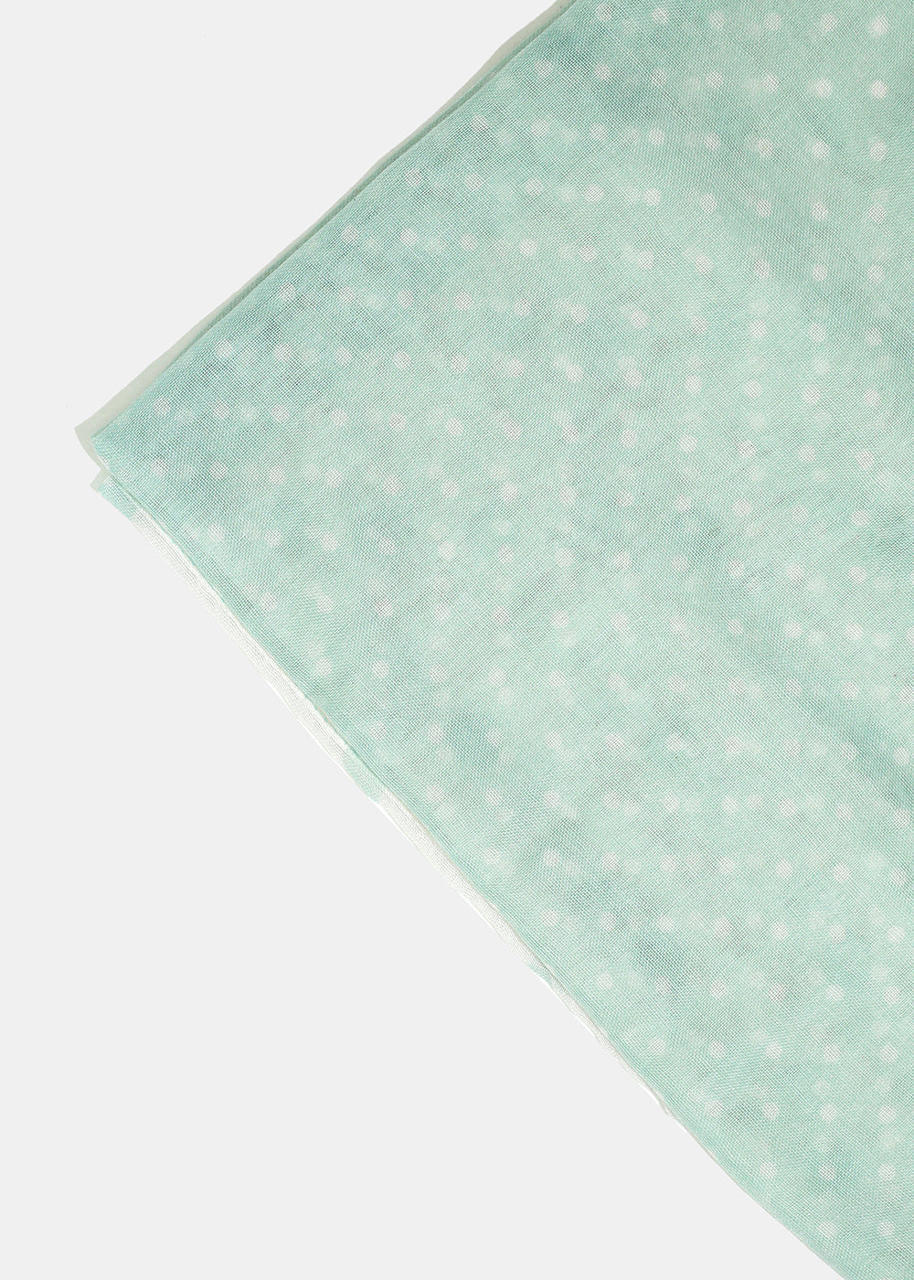 A+ Polka Dots Mint Lightweight Scarf