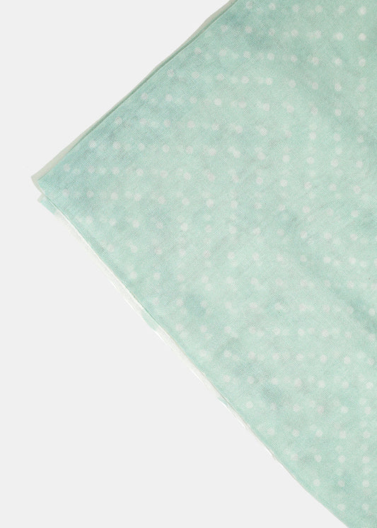 A+ Polka Dots Mint Lightweight Scarf