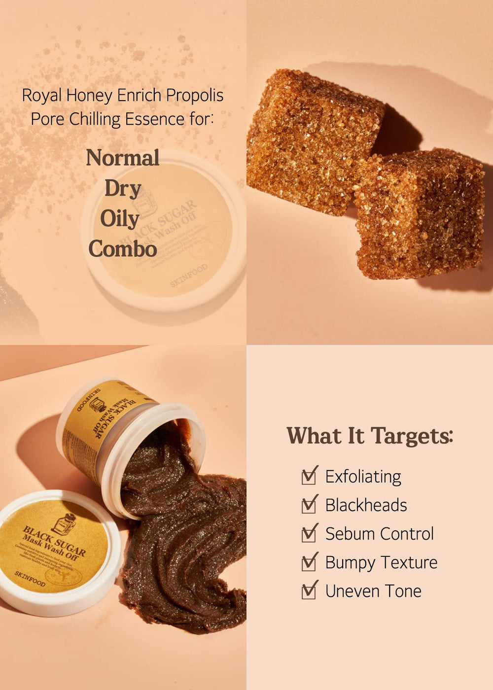 SKINFOOD Black Sugar Mask Wash Off 120g