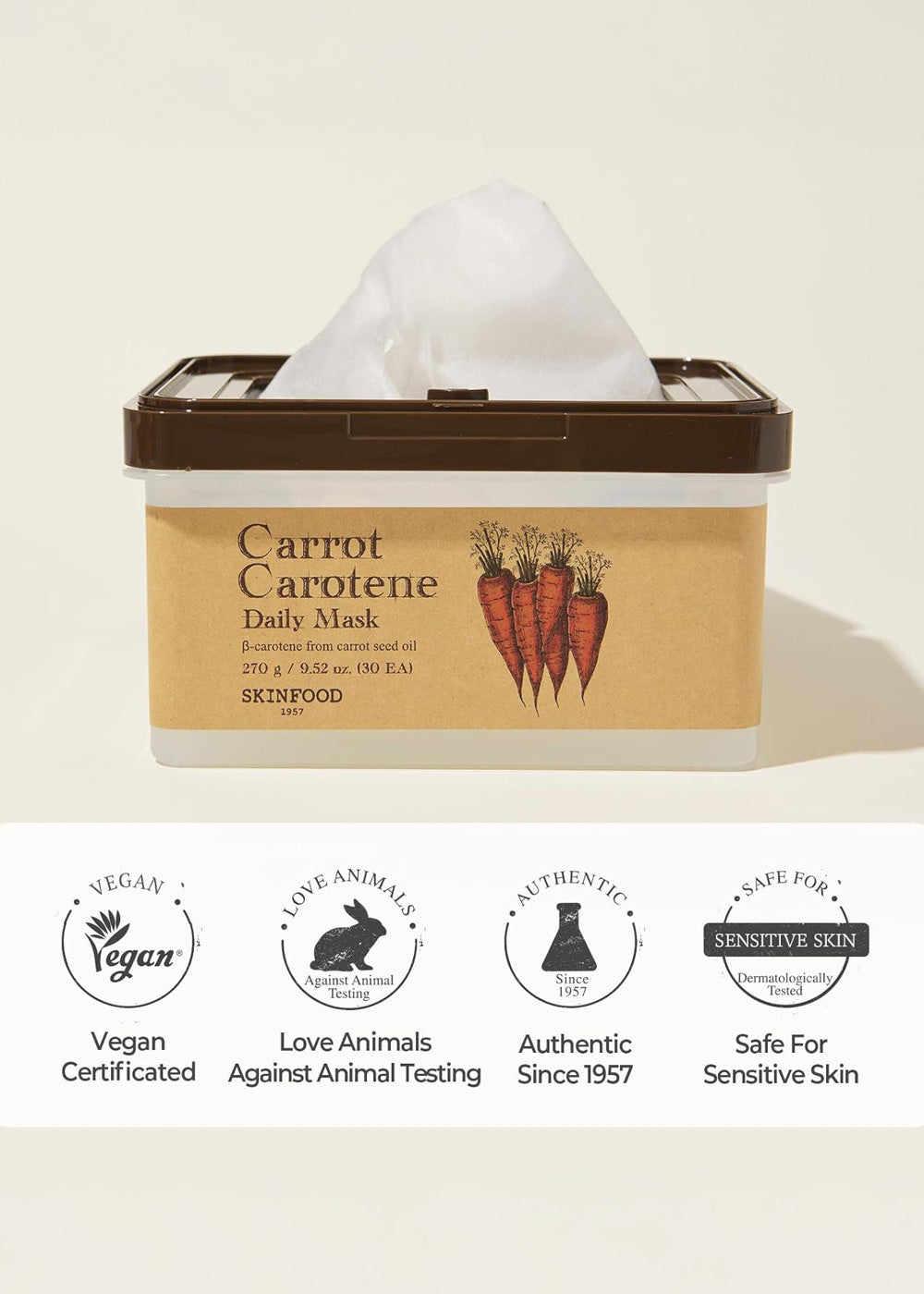 SKINFOOD Carrot Carotene Daily Mask (30 Masks)