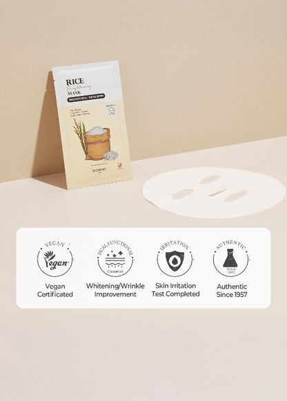 SKINFOOD Rice Brightening Mask (1 Mask)