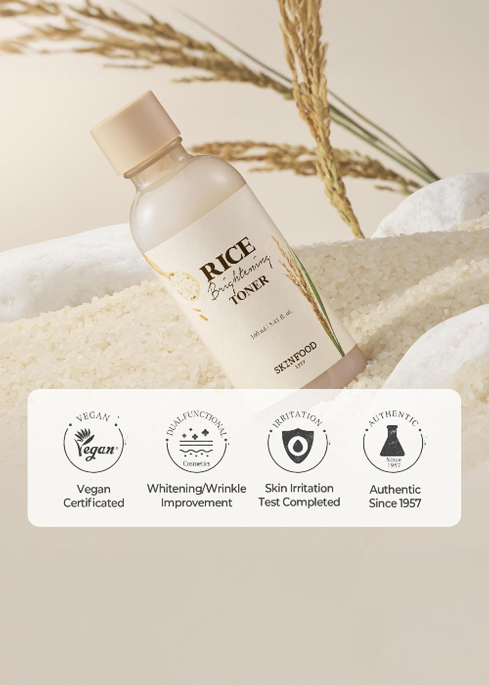 SKINFOOD Rice Brightening Toner 160ml