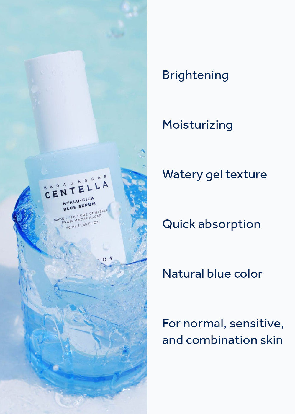 SKIN1004 Madagascar Centella Hyalu-Cica Blue Serum 50ml