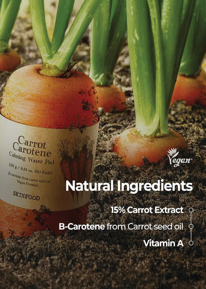 SKINFOOD Carrot Carotene Calming Water Pad (60 pads)