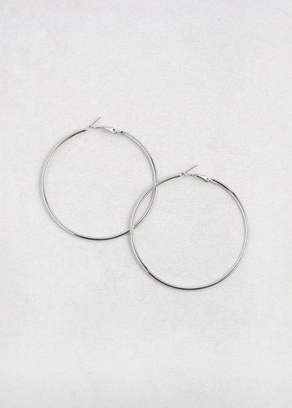 Classic Thin Hoop Earrings - 7mm