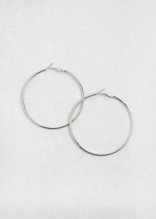 Classic Thin Hoop Earrings - 7mm