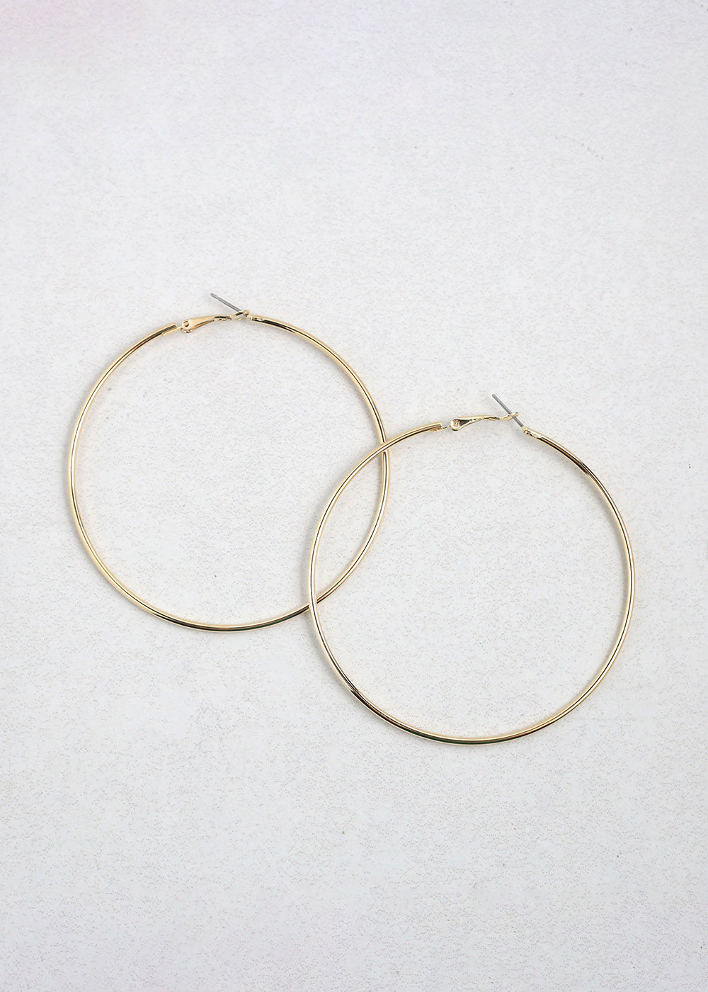 Classic Thin Hoop Earrings - 8 mm