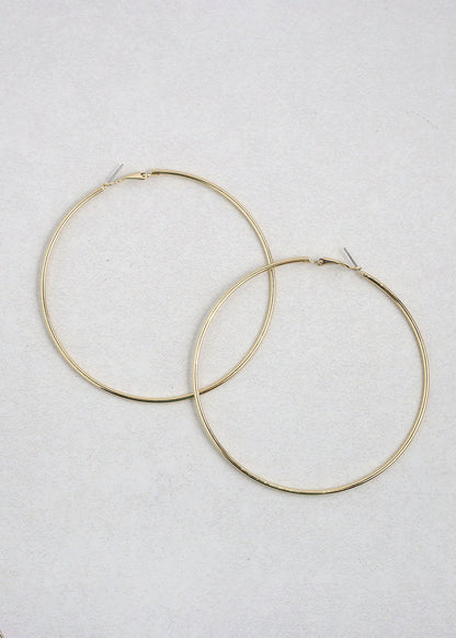 Classic Thin Hoop Earrings - 9mm