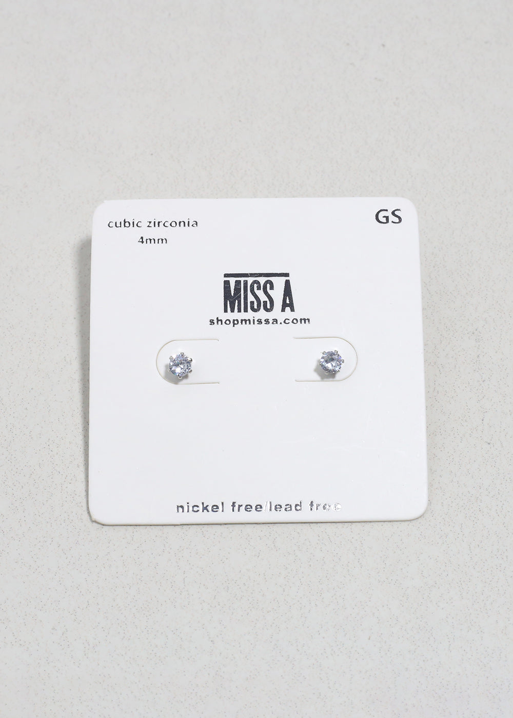 Classic Cubic Zirconia Stud Earrings - Silver