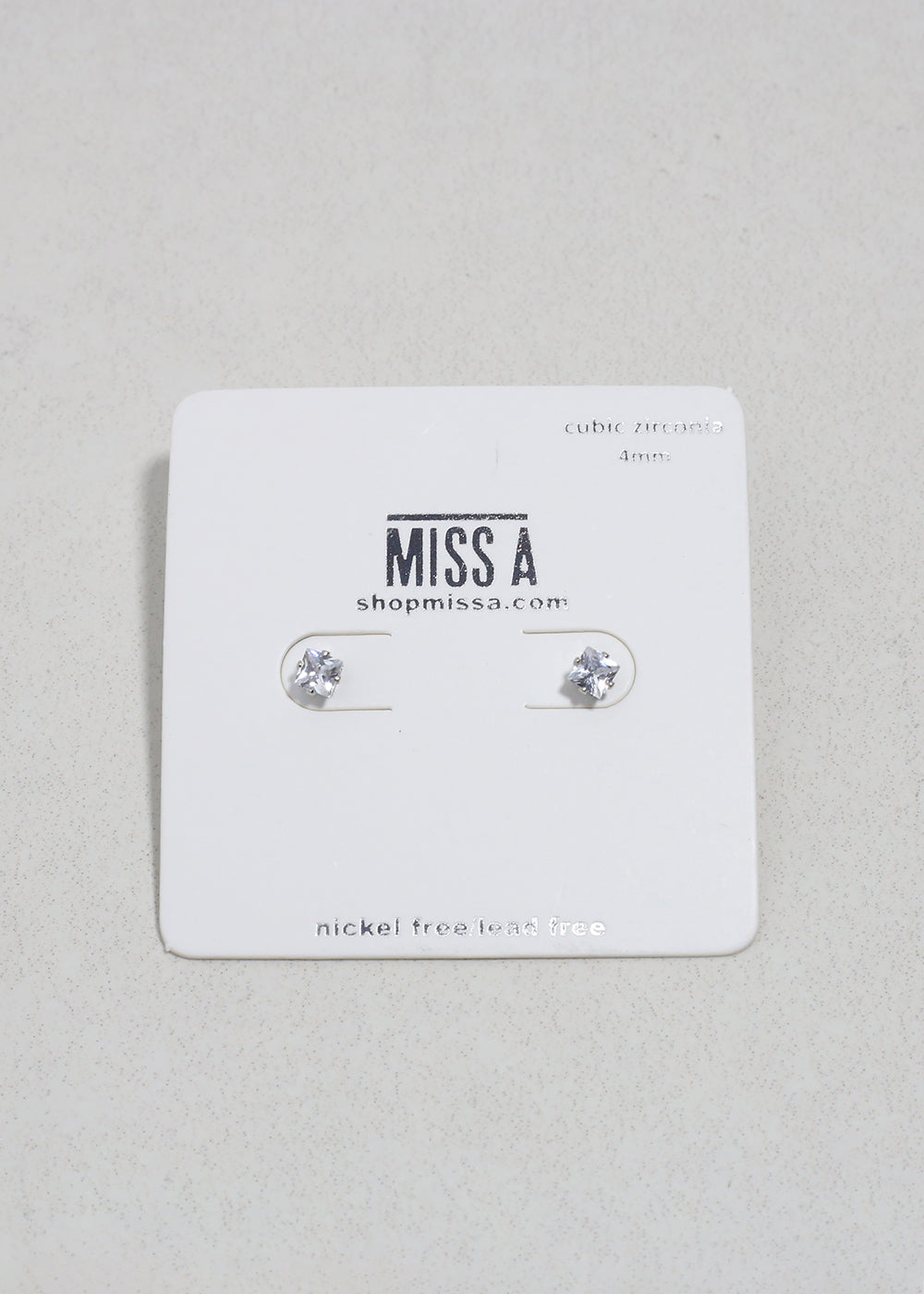 Classic 4mm Cubic Zirconia Studs - Silver