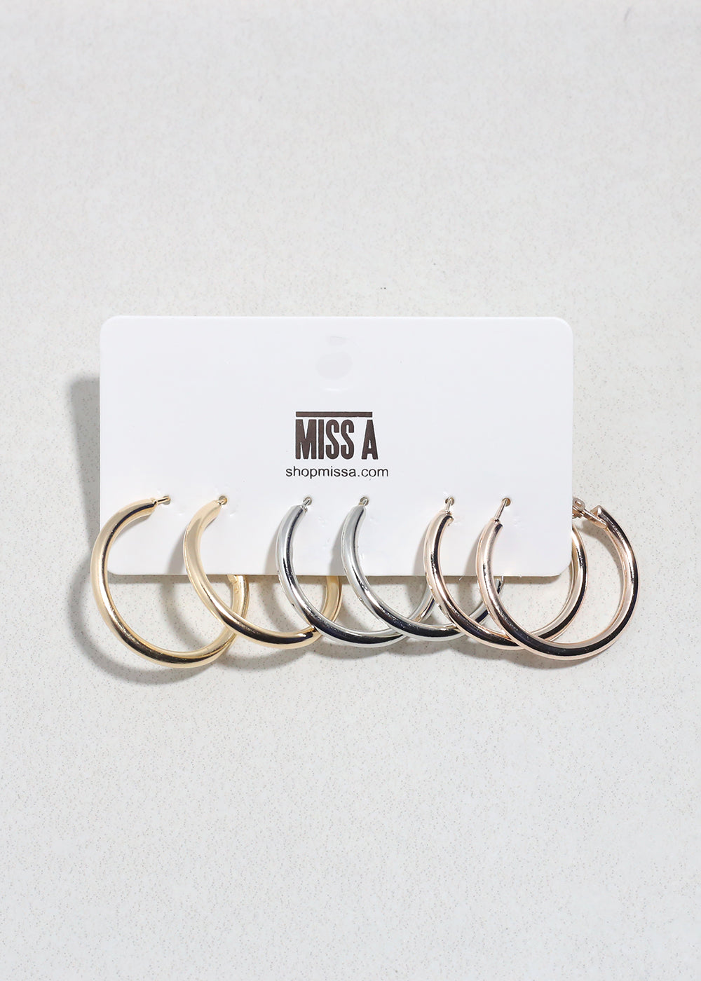Classic Hoop Earring Set - 3 Pairs