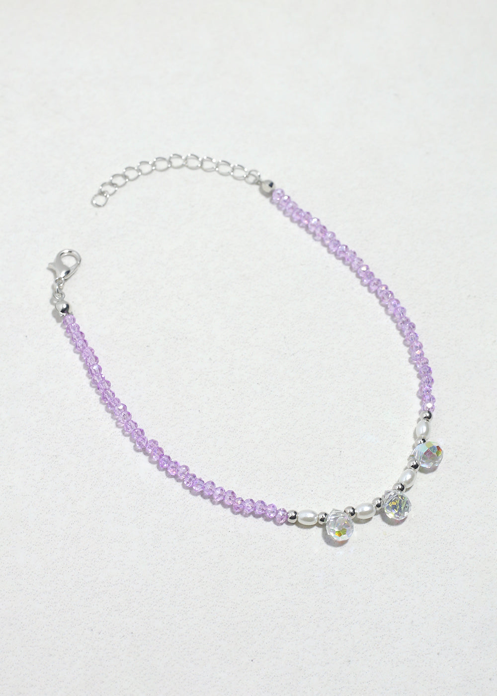 Crystal Breeze Beaded Anklet