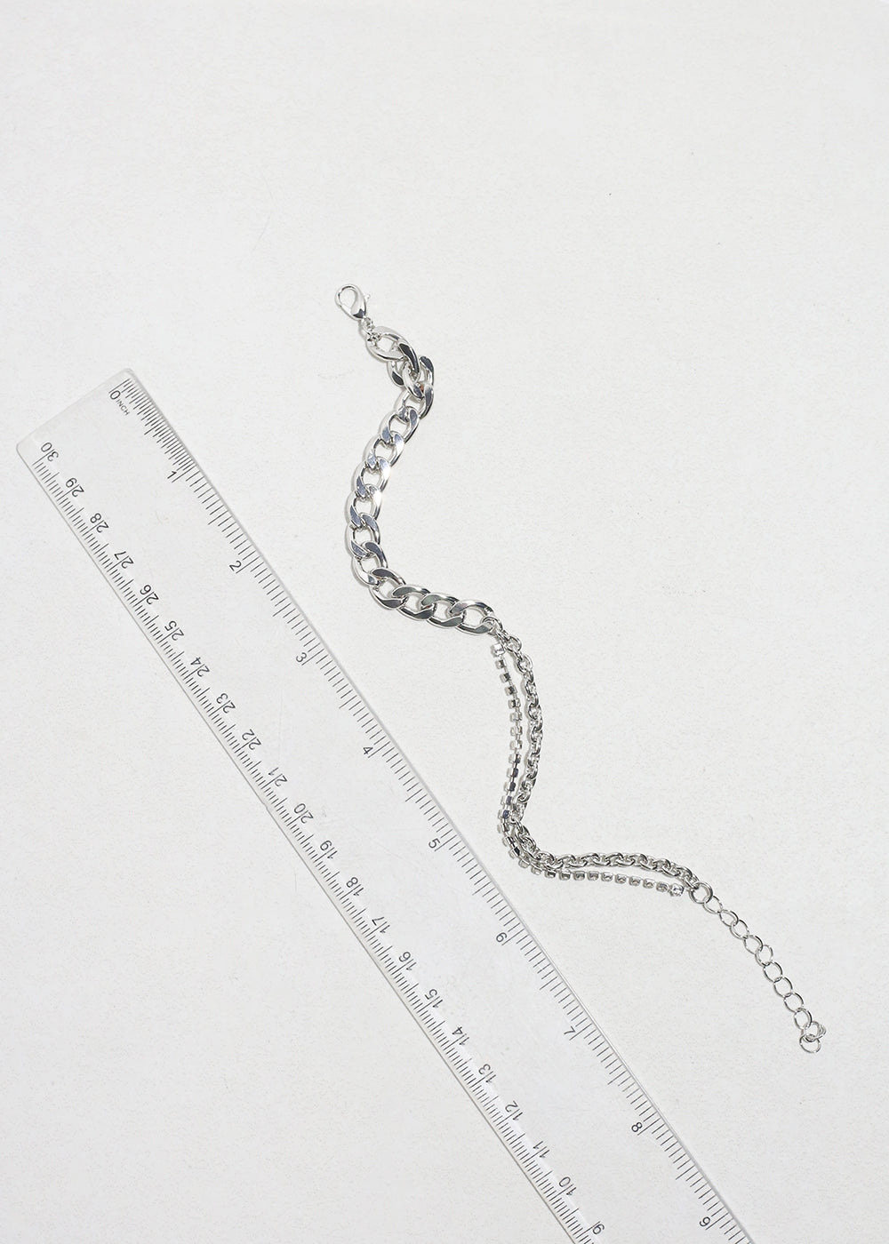 Double Luxe Silver Chain Anklet
