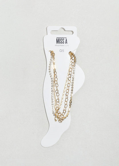Triple - Layered Chain Anklet