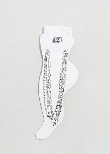 Triple - Layered Chain Anklet