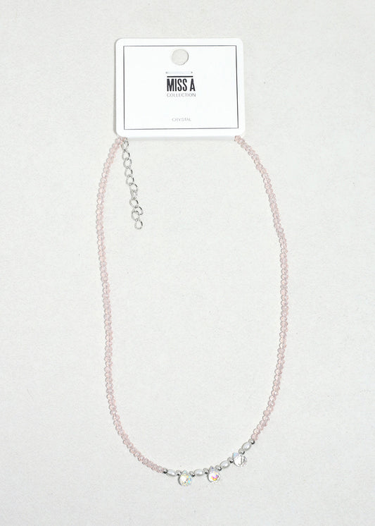 Iris Glow Crystal Beaded Necklace