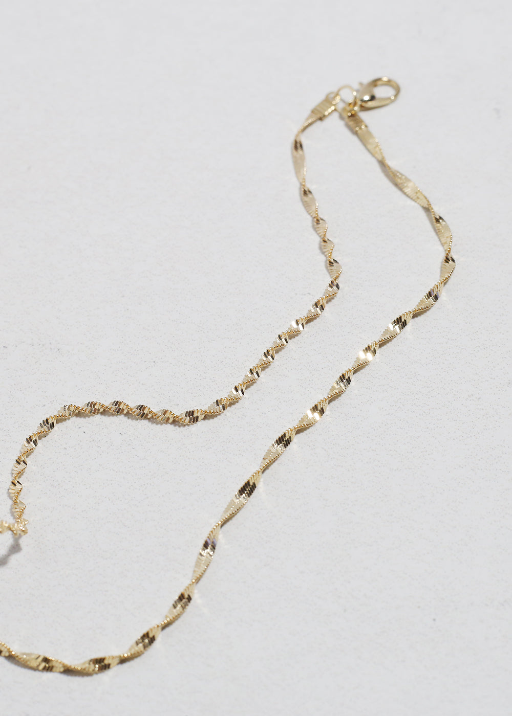 Twisted Rope Gold Chain Bracelet