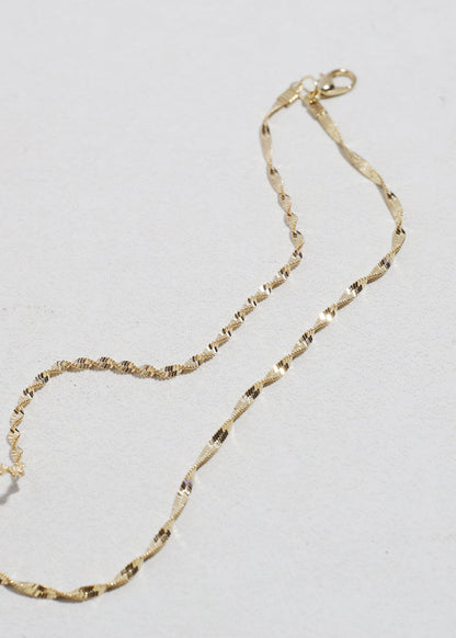 Twisted Rope Gold Chain Bracelet