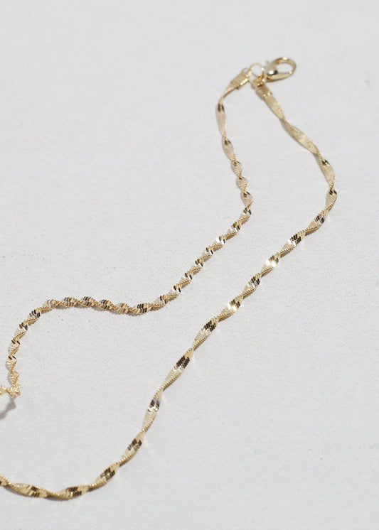 Twisted Rope Gold Chain Bracelet