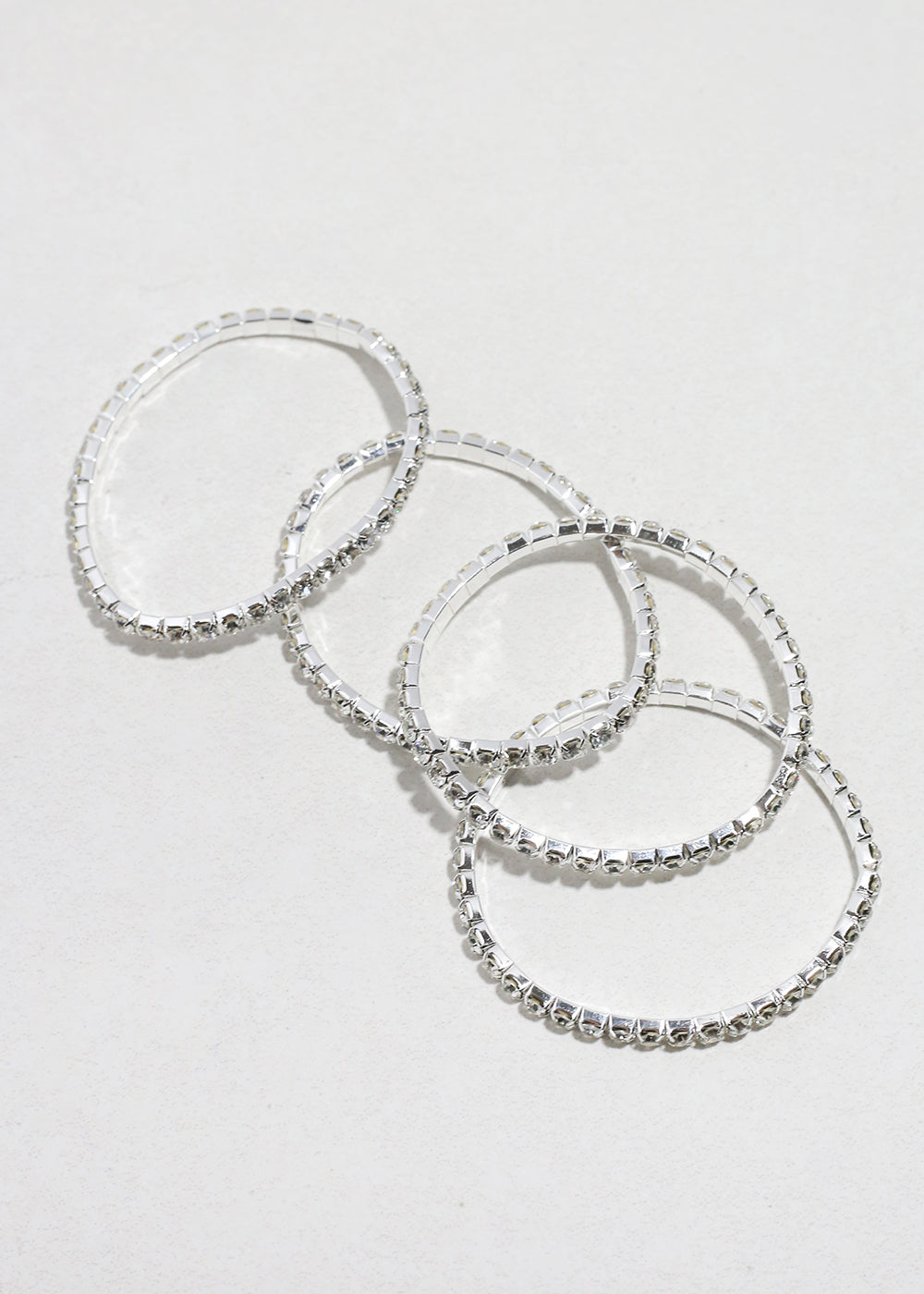 4 PC Rhinestone Bracelet Set