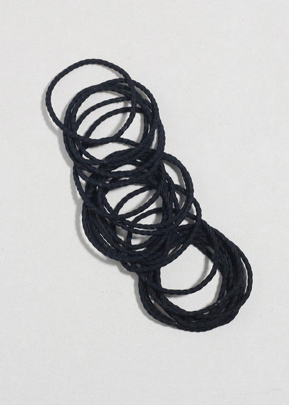 Black Spiral Hair Ties - 24 PCS