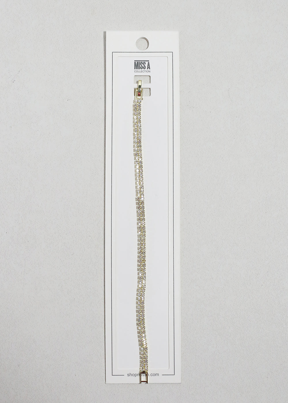 Double Row Rhinestone Tennis Bracelet