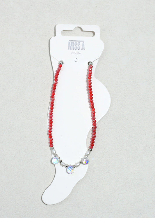 Crystal Glow Beaded Anklet