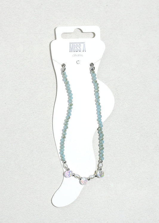 Crystal Glow Beaded Anklet