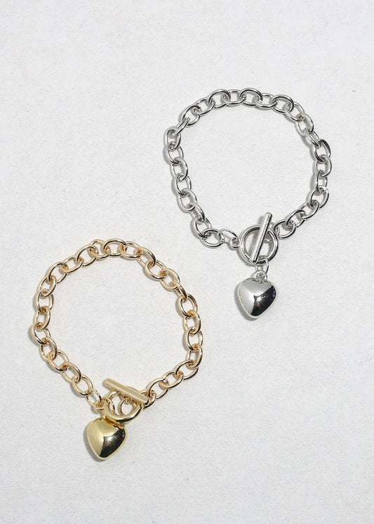 Heart Charm Bracelet