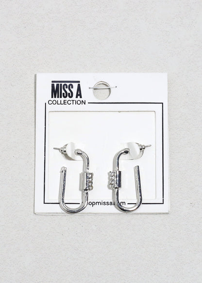 Dazzle Link Rhinestone Earrings