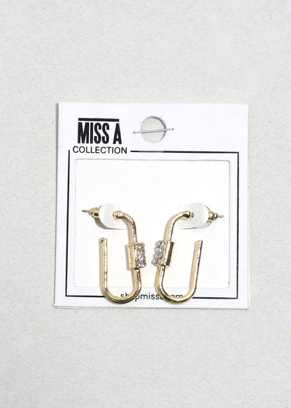 Dazzle Link Rhinestone Earrings