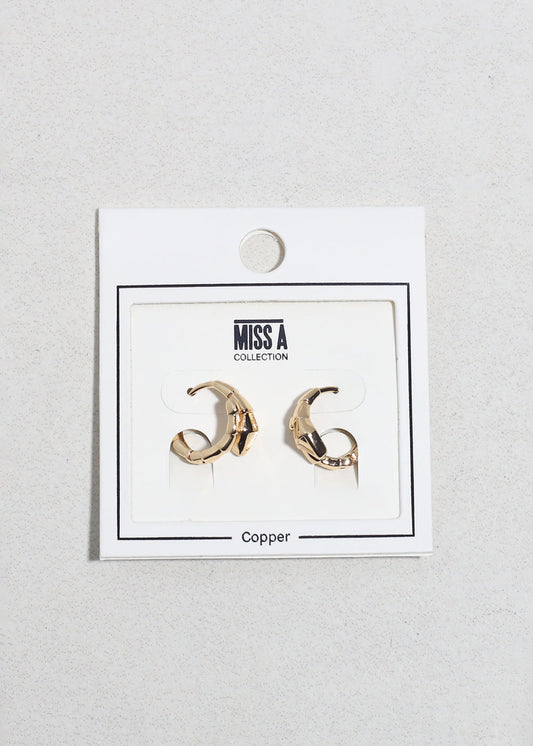 Snake Curve Huggie Earrings