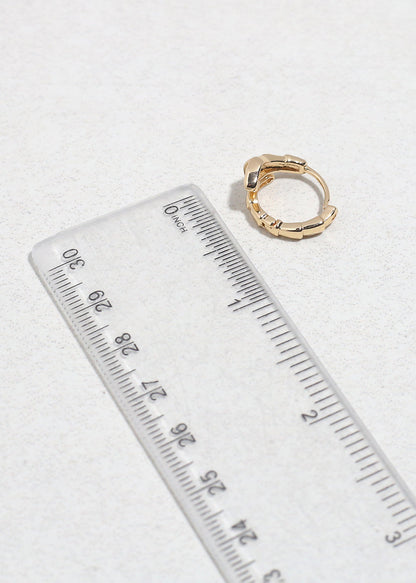Snake Curve Huggie Earrings