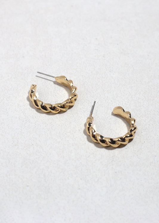 Twisted Glow Open Hoops
