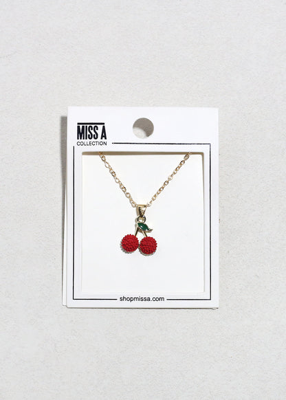 Cherry Pendant Necklace