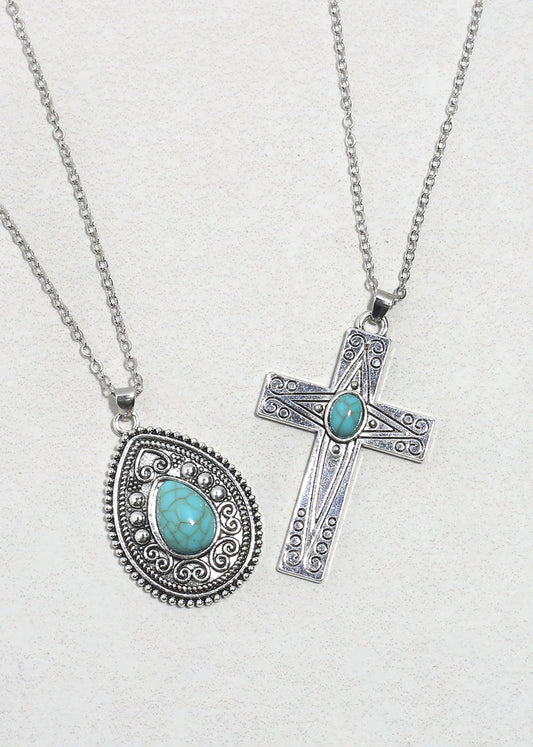 Boho Turquoise Pendant Necklaces
