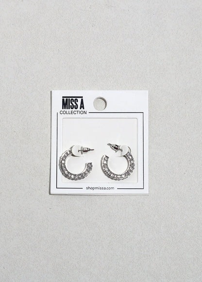 Pavé Mini Hoop Earrings