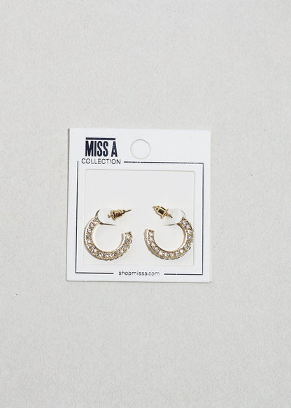 Pavé Mini Hoop Earrings