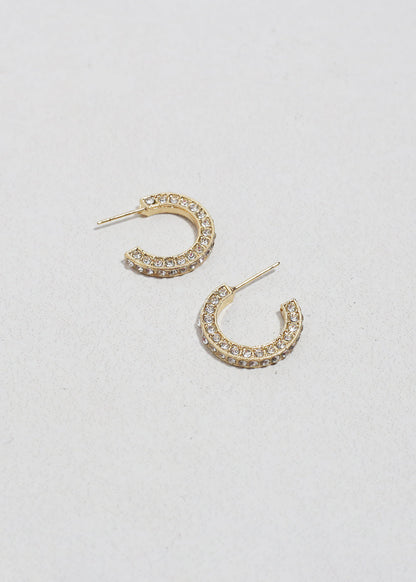 Pavé Mini Hoop Earrings
