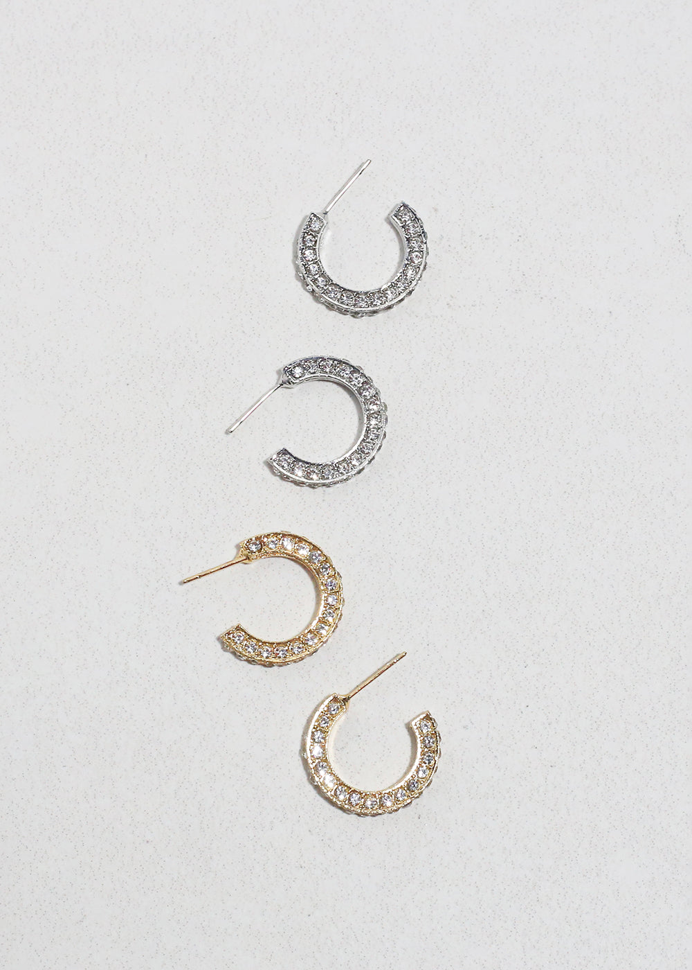 Pavé Mini Hoop Earrings