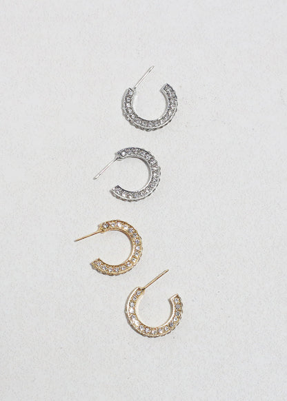 Pavé Mini Hoop Earrings
