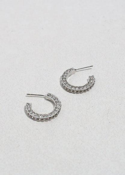 Pavé Mini Hoop Earrings
