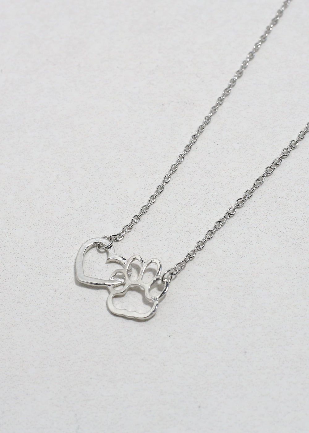 Heart & Paw Print Necklace