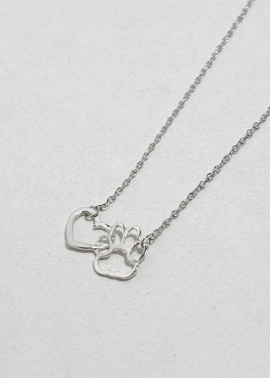 Heart & Paw Print Necklace