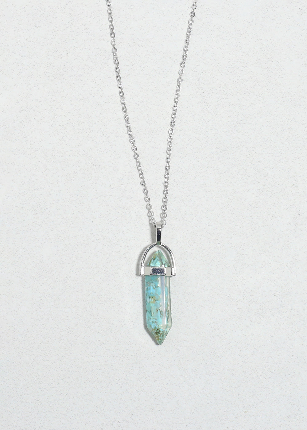 Aura Crystal Point Pendant Necklace