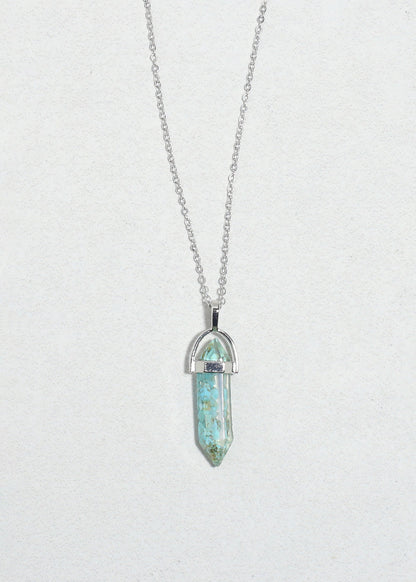 Aura Crystal Point Pendant Necklace