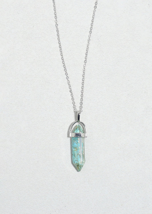 Aura Crystal Point Pendant Necklace