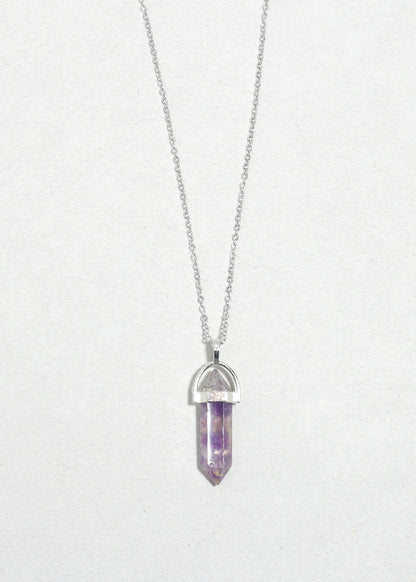 Aura Crystal Point Pendant Necklace